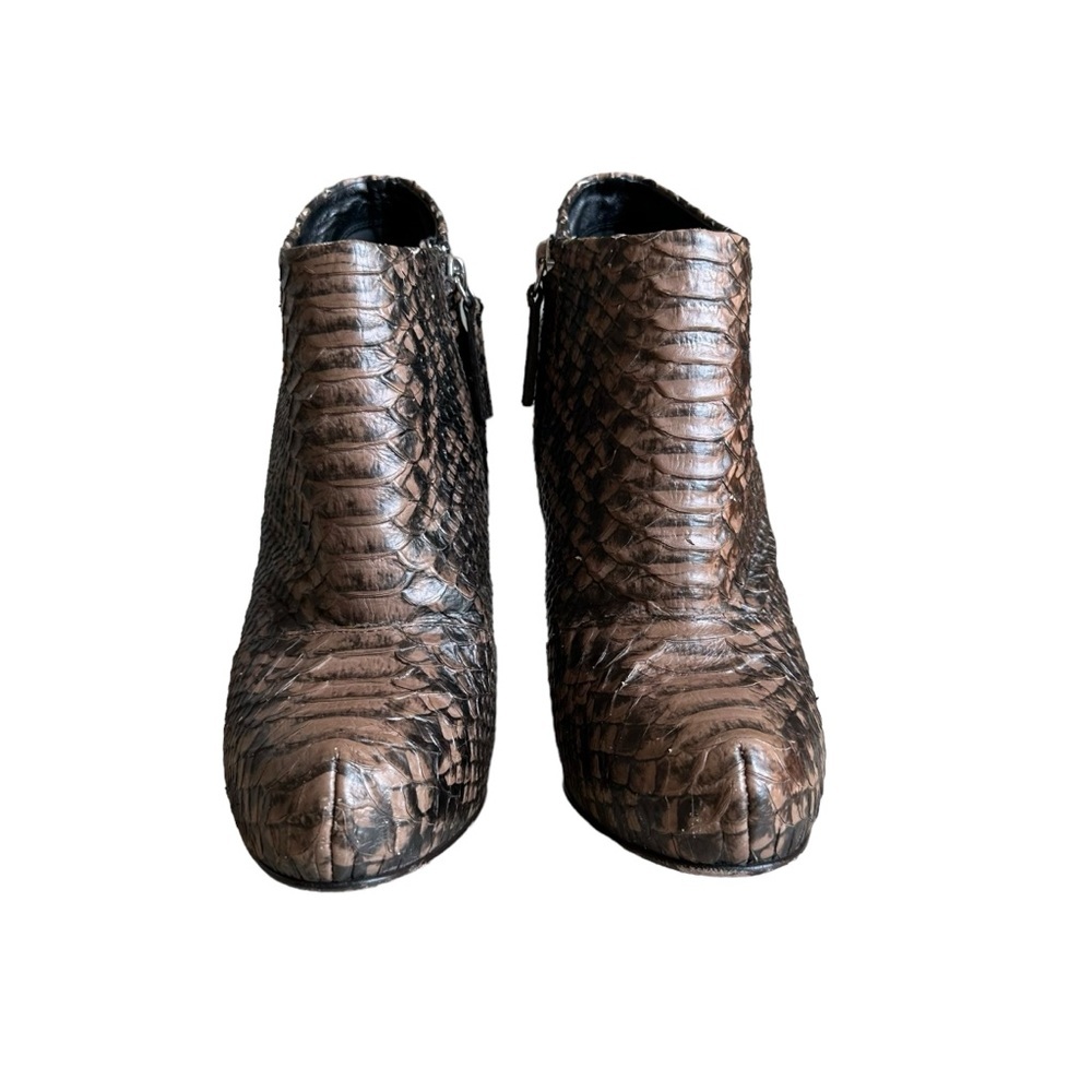 Giuseppe Zanotti Python Ankle Booties In Brown Si… - image 4